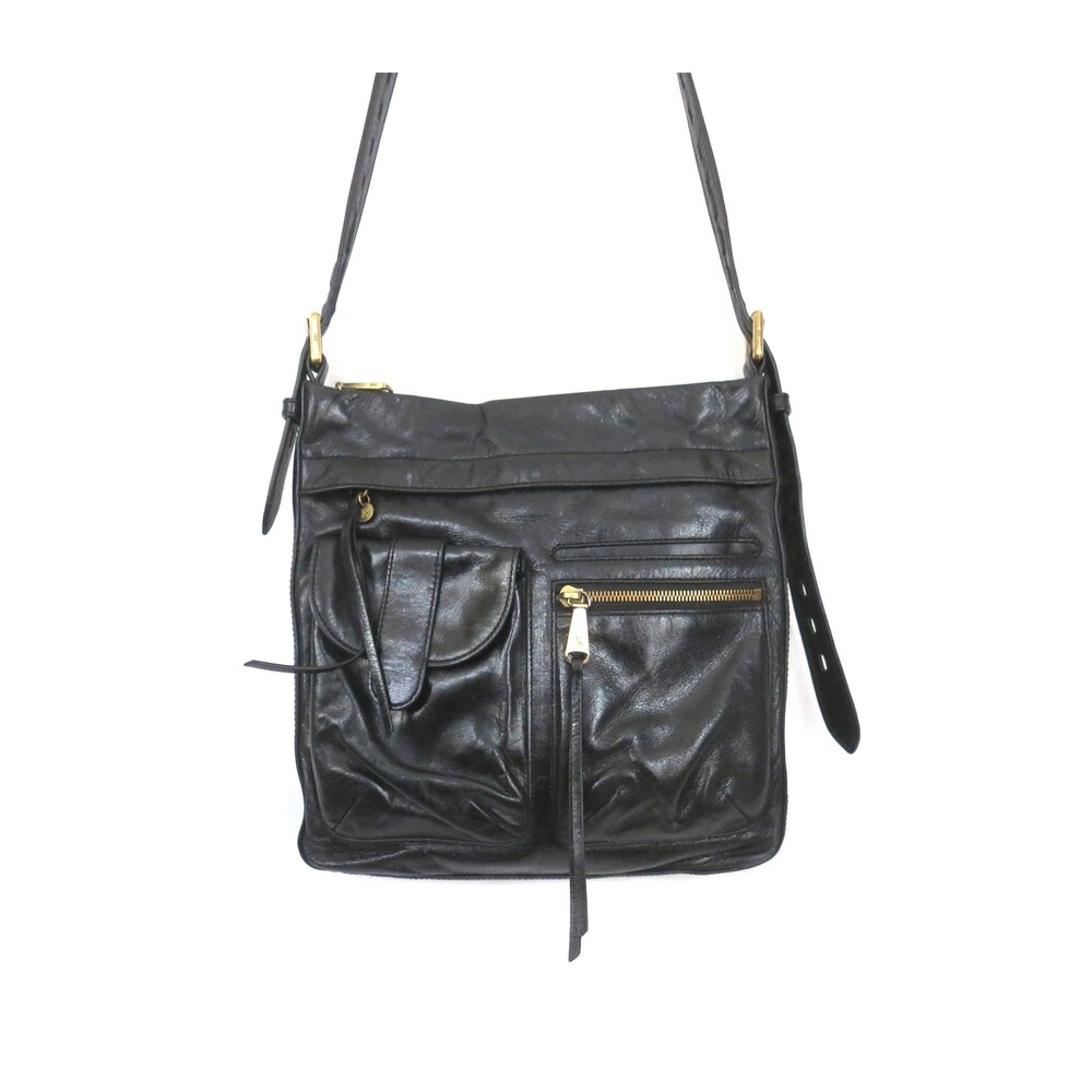 HOBO Black and Gold Crossbody Bag with Adjustable Strap